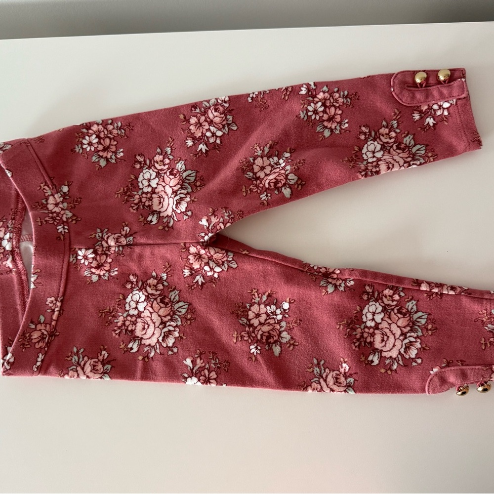 Janie and Jack Floral Rose Leggings
